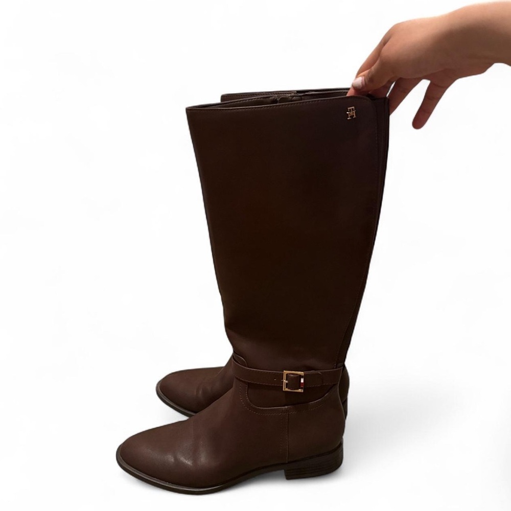 Tommy Hilfiger Dark Brown Over the Knee Boots